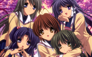 Картинка аниме clannad девушки