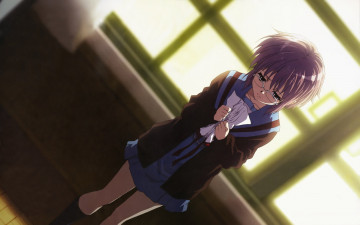 Картинка аниме the melancholy of haruhi suzumiya девушка nagato yuki