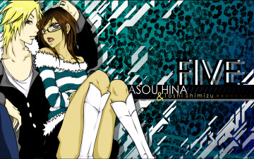 Картинка five аниме парень девушка