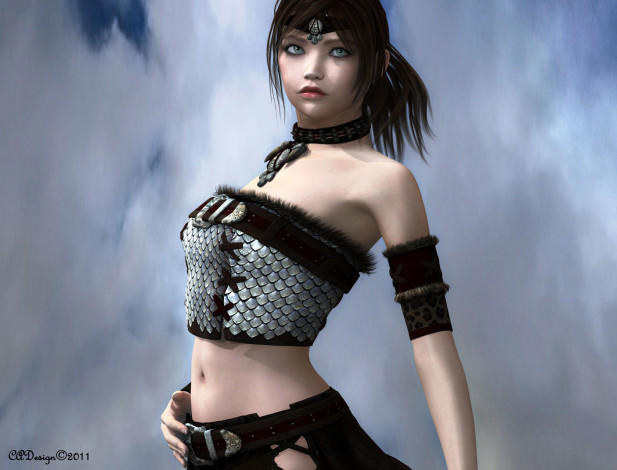 Обои картинки фото 3д, графика, people, люди, девушка, взгляд, глаза