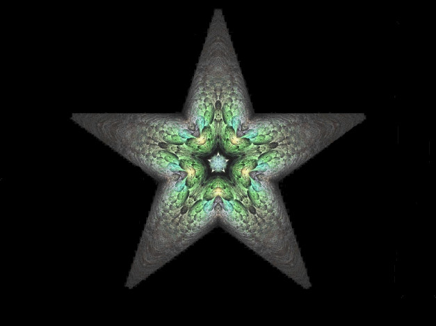 Обои картинки фото 3д, графика, fractal, фракталы, звезда, австракция