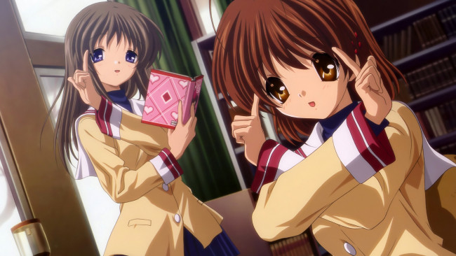 Обои картинки фото аниме, clannad, девушки