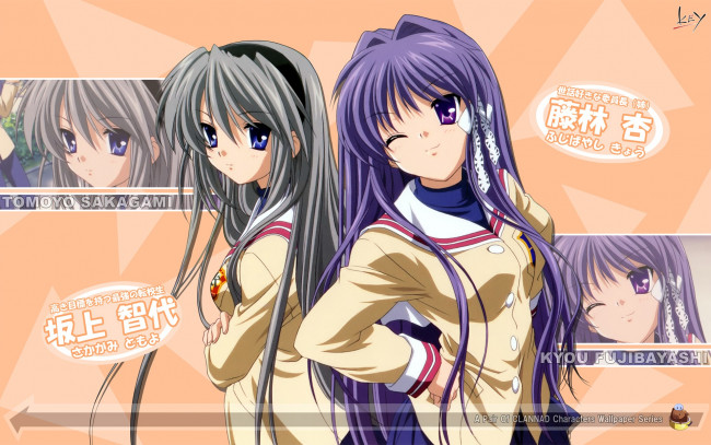 Обои картинки фото аниме, clannad, девушки