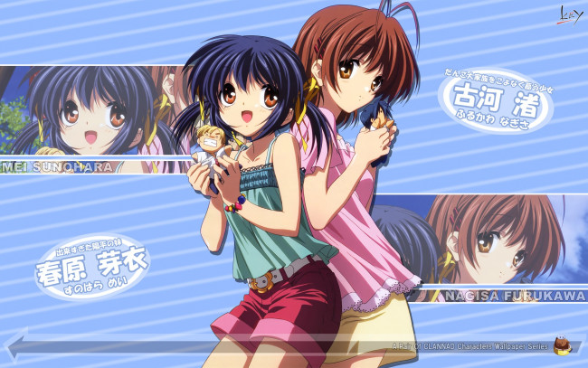 Обои картинки фото аниме, clannad, девушки