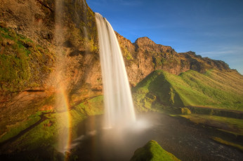 Картинка seljalandsfoss iceland природа водопады поток исландия скалы