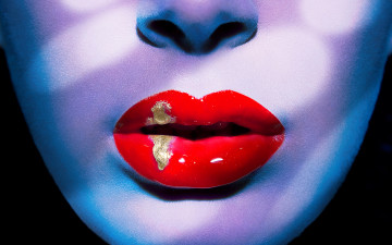 Картинка разное губы помада пятно