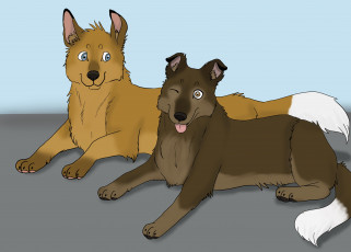 Картинка рисованные животные собаки