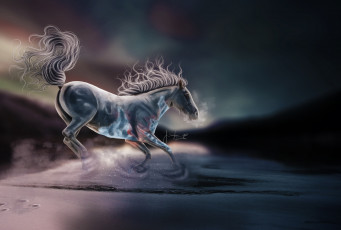 Картинка рисованные животные лошади лошадь