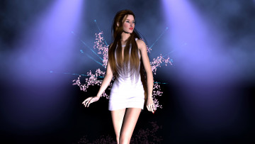 Картинка 3д графика people люди девушка сакура