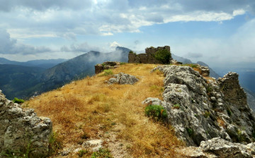 Картинка испания валенсия природа горы камни скалы трава