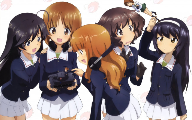 Обои картинки фото girls, und, panzer, аниме, девушки