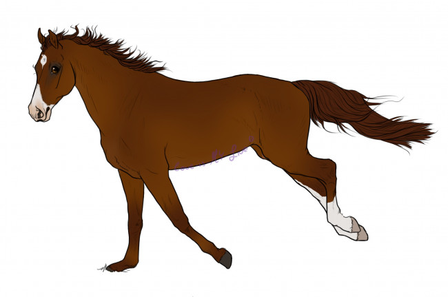 Обои картинки фото рисованные, животные, лошади, лошадь