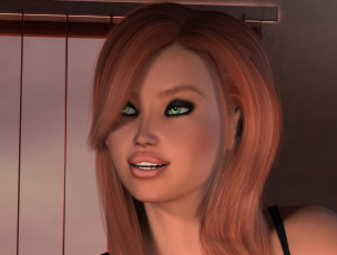 Картинка 3д+графика люди+ people девушка взгляд