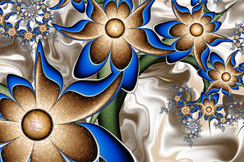 Картинка 3д+графика цветы+ flowers узор фон цвета