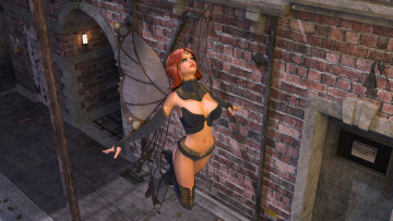 Картинка 3д+графика фантазия+ fantasy полет взгляд девушка