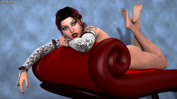 Картинка 3д+графика люди+ people девушка взгляд