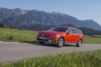 обоя автомобили, volkswagen, alltrack, passat, красный, 2015, b8