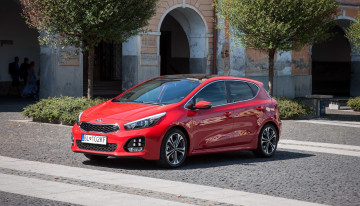 обоя автомобили, kia, 2015г, красный, jd, gt, line, ceed