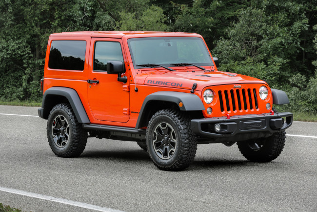 Обои картинки фото автомобили, jeep, красный, jk, hard, rock, 2015г, wrangler