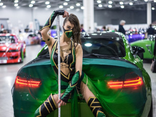 обоя автомобили, -авто с девушками, авто, девица