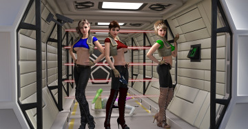 Картинка 3д+графика фантазия+ fantasy девушки взгляд фон