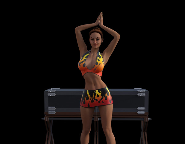 Обои картинки фото 3д графика, люди , people, девушка, взгляд, фон