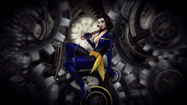 Обои картинки фото 3д графика, фантазия , fantasy, девушка, фон, взгляд