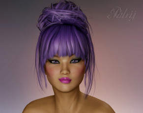 Картинка 3д+графика портрет+ portraits девушка взгляд фон