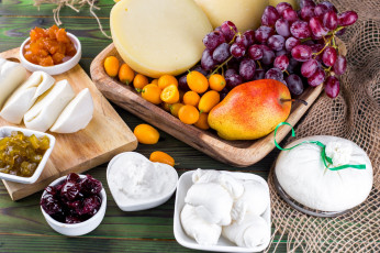 Картинка еда разное сыр виноград фрукты груши ассорти сухофрукты кумкват