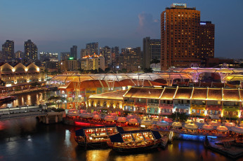 Картинка singapore города сингапур+ сингапур панорама небоскребы