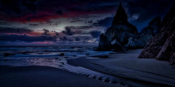 Картинка природа побережье облака камни море