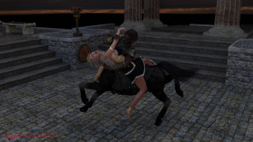 Картинка 3д+графика фантазия+ fantasy фон взгляд девушка centaur