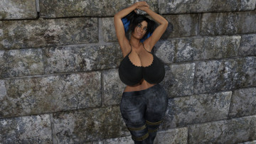 Картинка 3д+графика люди+ people девушка взгляд фон