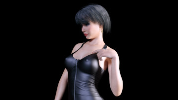 Картинка 3д+графика люди+ people девушка взгляд фон