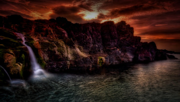 Картинка природа водопады камни поток