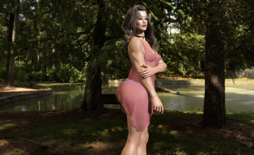 Картинка 3д+графика люди+ people взгляд девушка фон