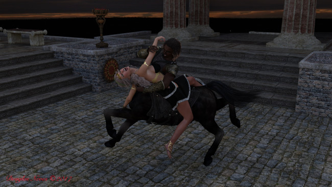 Обои картинки фото 3д графика, фантазия , fantasy, фон, взгляд, девушка, centaur