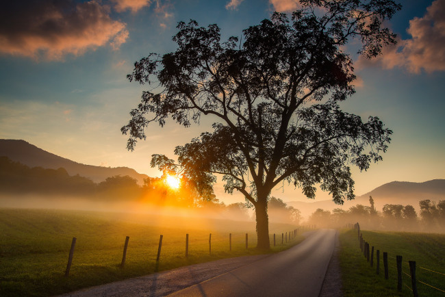 Обои картинки фото природа, восходы, закаты, простор