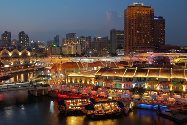 Обои картинки фото singapore, города, сингапур , сингапур, панорама, небоскребы