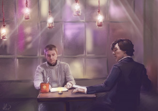 Картинка рисованное кино sherlock bbc