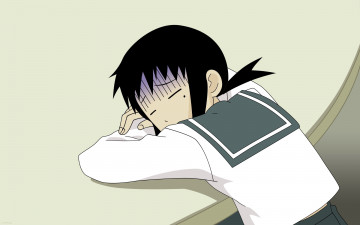 Картинка аниме sayonara+zetsubo+sensei стол сон форма девочка