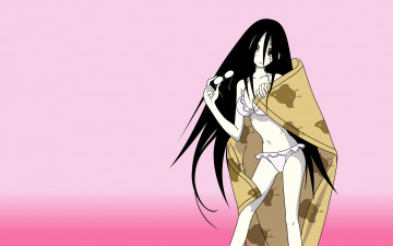 Картинка аниме sayonara+zetsubo+sensei ткань купальник очки девушка