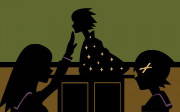 Картинка аниме sayonara+zetsubo+sensei учитель девочки силуэты