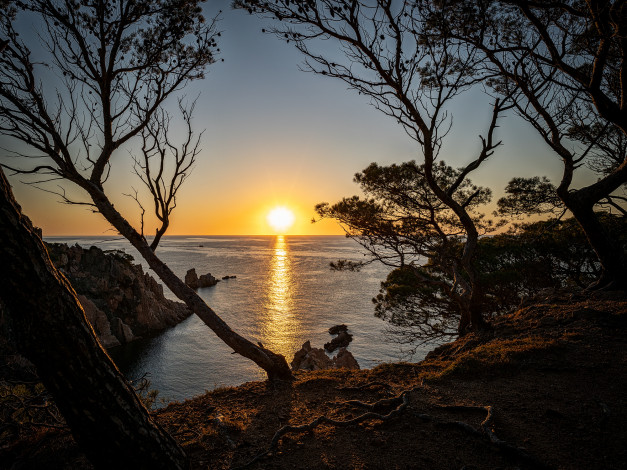 Обои картинки фото природа, восходы, закаты, простор