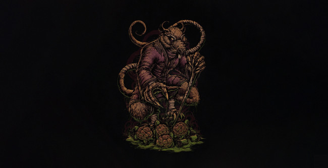 Обои картинки фото рисованное, минимализм, монстр