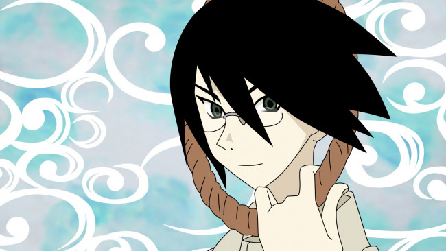 Обои картинки фото аниме, sayonara zetsubo sensei, очки, петля, лицо