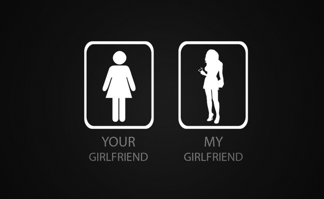 Обои картинки фото рисованное, минимализм, таблички, девушки, надписи