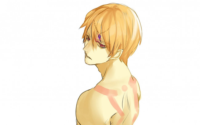 Обои картинки фото аниме, fate, stay night,  grand order,  apocrypha, парень, блондин, украшение