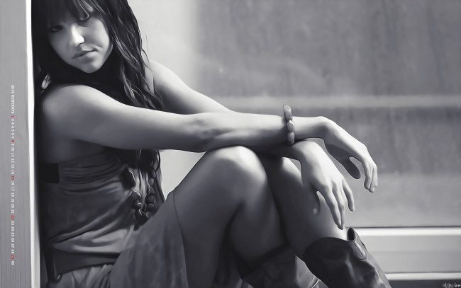 Обои картинки фото календари, компьютерный дизайн, женщина, 2019, сидит, calendar, девушка, взгляд