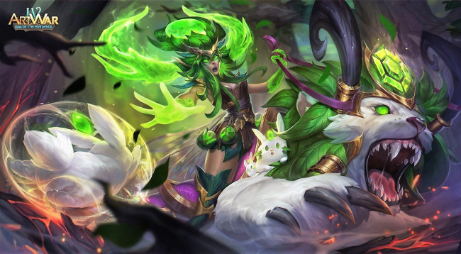 Обои картинки фото видео игры, art war, всадница, существа, магия